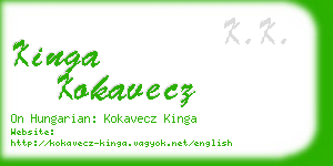kinga kokavecz business card